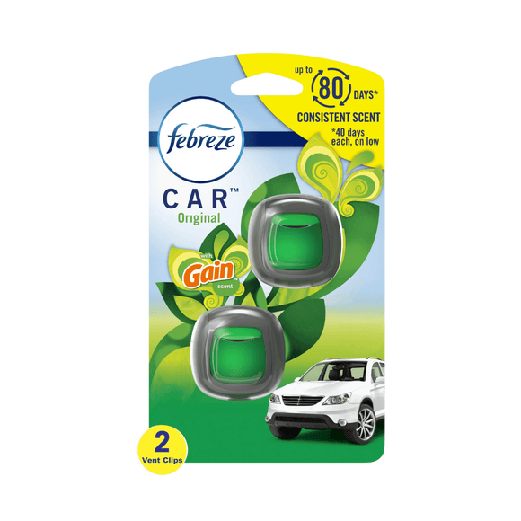 Febreze Car Air Freshner Vent Clip Gain Original (4ml) - Brandco Direct Inc
