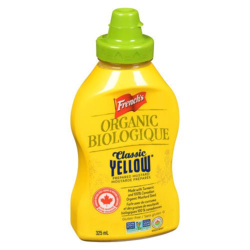 French's Organic Yellow Mustard (325ml) - Brandco Direct Inc