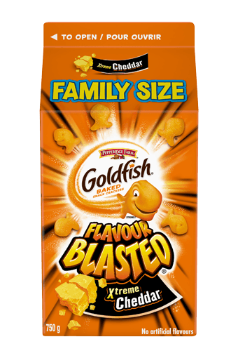 Goldfish Baked Snack Crackers Flavour Xtreme Cheddar (750g);T8xH4