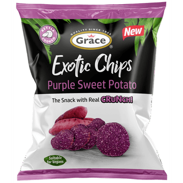 Grace Exotic Purple Sweet Potato Chips 75 g * 2 Packs - Brandco Direct Inc