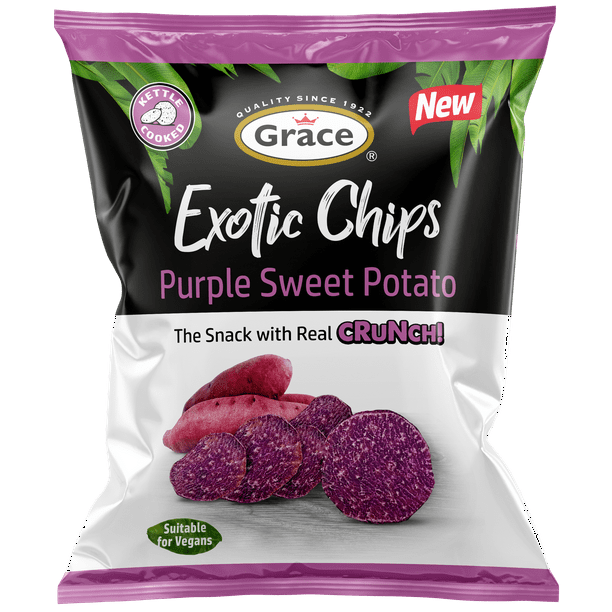 Grace Exotic Purple Sweet Potato Chips 75 g * 2 Packs - Brandco Direct Inc