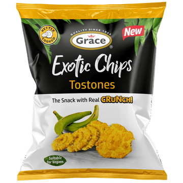 Grace Tostones Exotic Green Plantain Chips 75 g * 2 Packs - Brandco Direct Inc