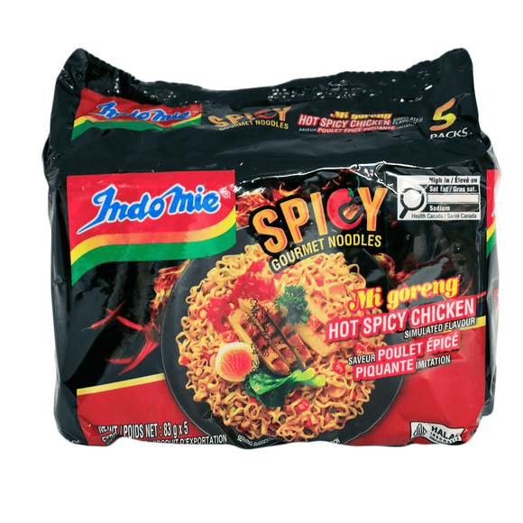 Indomie Hot Spicy Chicken Noodles (83gx5) - Brandco Direct Inc