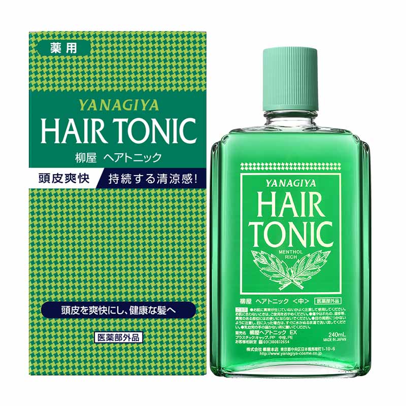 Yanagiya Hair Tonic Menthol Rich (240ml) - Brandco Direct Inc