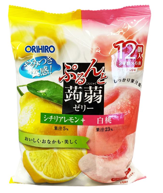 Orihiro Jelly Lemon and White Peach (240g) - Brandco Direct Inc