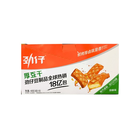 Jingzai Assorted Dried Tofu - Pickled Pepper Flavor 400g - Brandco Direct Inc
