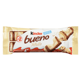 KINDER BUENO White Chocolate & Hazelnut Bars (39g) – 2 Individually Wrapped Treats - Brandco Direct Inc
