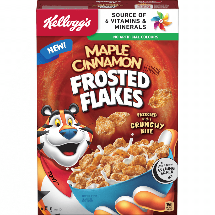 Kellogg's Frosted Flakes Maple Cinnamon (435g) - Brandco Direct Inc