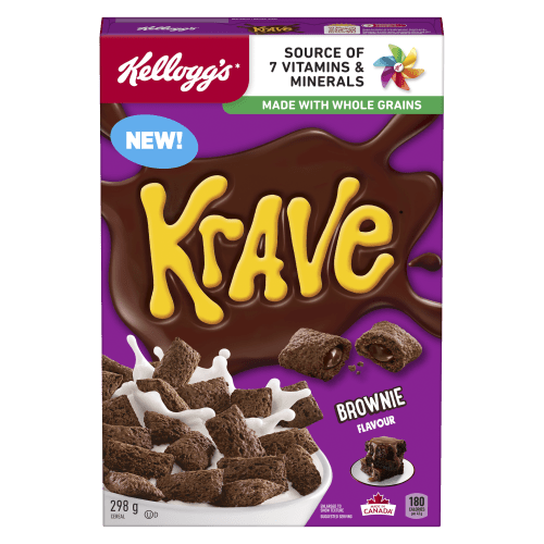 Kellogg's Krave Brownie Cereal (298g) - Brandco Direct Inc