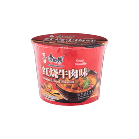 Kang Shi Fu Braised Artificial Beef Flavour Soup Noodle (110g) - Brandco Direct Inc