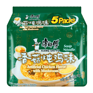 Kang Shi Fu Mushroom Stewed Chicken Instant Noodles (100gx5) - Brandco Direct Inc