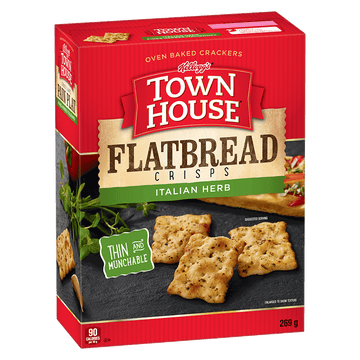 Kellogg's Town House Flat Bread Italian Herb(269g) - Brandco Direct Inc