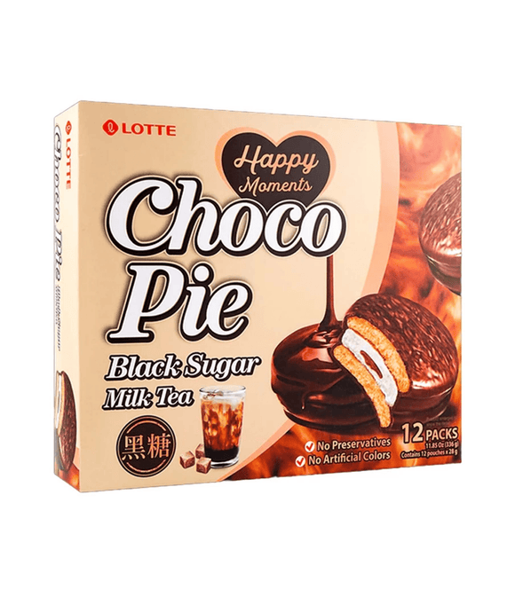 Lotte Choco - pie Black Sugar Milk Tea 336g - Brandco Direct Inc