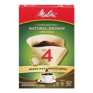 Melitta Natural Brown Cone Coffee Filter #4 (40's) - Brandco Direct Inc