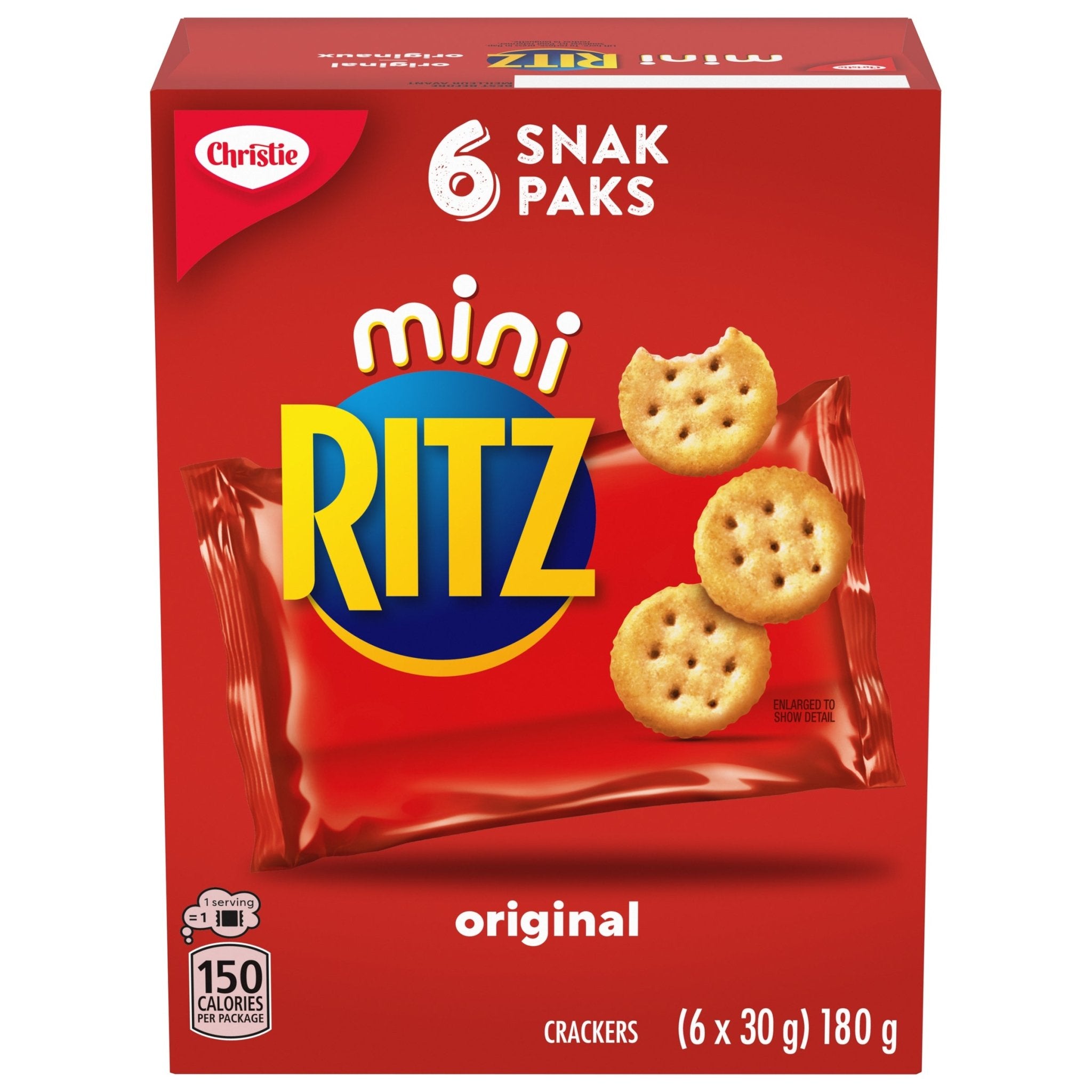 Christie RITZ Mini Original 6 Snak Packs (180g) - Brandco Direct Inc