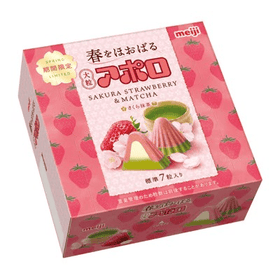 Meiji Chocolate Apollo Sakura Strawberry&Matcha (42g) - Brandco Direct Inc
