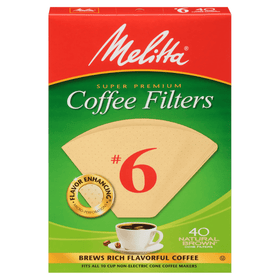 Melitta Natural Brown Cone Coffee Filter 6 (40's) - Brandco Direct Inc