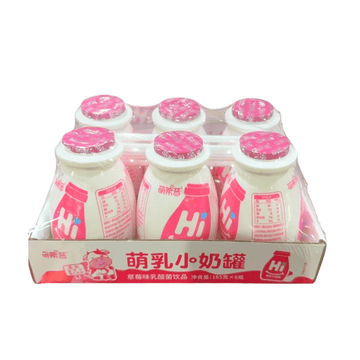 Mengru Yogurt Strawberry Flavour (6* 185g) - Brandco Direct Inc