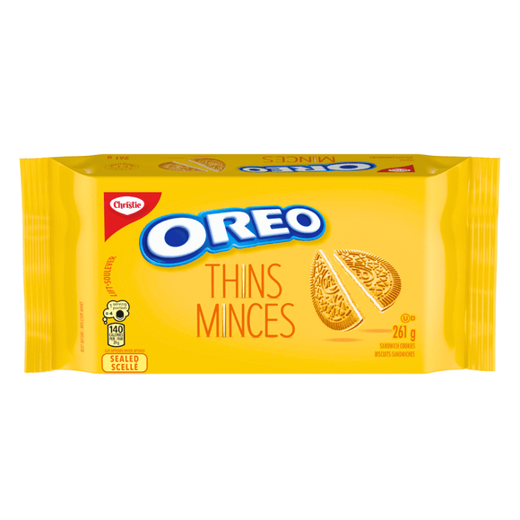 Mr.Christie's Thins Oreo Gold Sandwich Cookies (261g) - Brandco Direct Inc