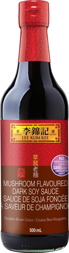 Lee Kum Kee Mushroom Flavored Dark Soy Sauce(500ml) - Brandco Direct Inc