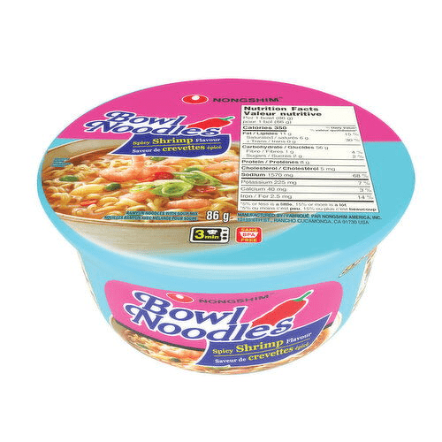 Nongshim Bowl Noodles Spicy Shrimp (86g) *2 - Brandco Direct Inc