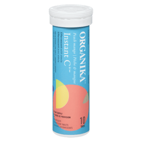 Organika Instant C with Stevia Peach & Mango (10 tabs) - Brandco Direct Inc