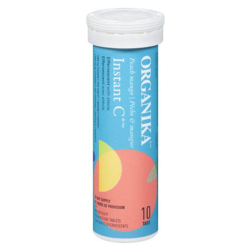 Organika Instant C with Stevia Peach & Mango (10 tabs) - Brandco Direct Inc