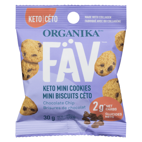 Organika Fav Keto Mini Cookies Chocolate (12bags) - Brandco Direct Inc