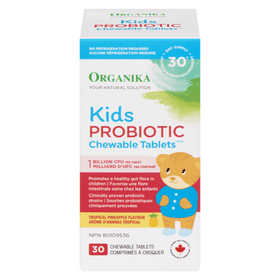 Organika Kids Chewabl Probiotic - Pineapple (30tabs) - Brandco Direct Inc