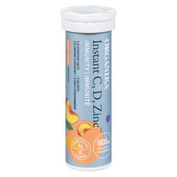 Organika Instant C with Stevia - Peach(10 tabs) - Brandco Direct Inc