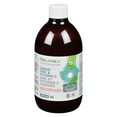 Organika Liquid Zinc with Vitamin C - Orange (300ml) - Brandco Direct Inc