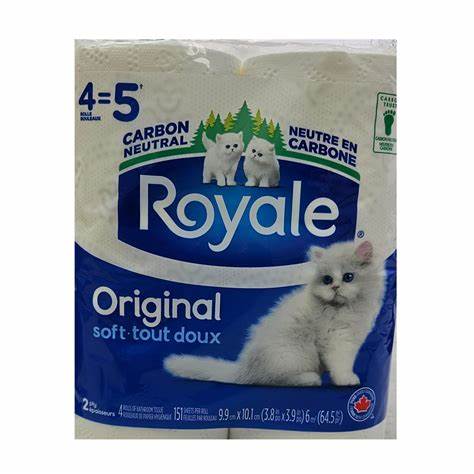 Royale BT 4R=5R 2Ply 151s (4Rolls) - Brandco Direct Inc