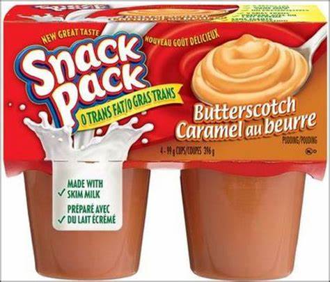 Hunt's Butterscotch Pudding Snack pack 4 Cups - Brandco Direct Inc