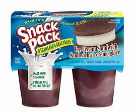 Hunt's Ice Cream Sandwich Puddings Snack Pack 4's