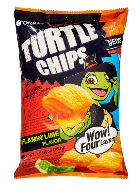 Orion Turtle Chips Flamin' Lime Snack (160 g) - Brandco Direct Inc