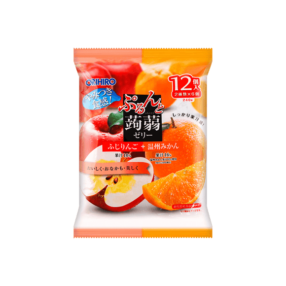 Orihiro Konjac Jelly Fuji Apple & Unshu Orange 12P (240g) - Brandco Direct Inc