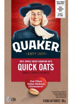 Quaker Instant Oatmeal Quick Oats (300g) - Brandco Direct Inc