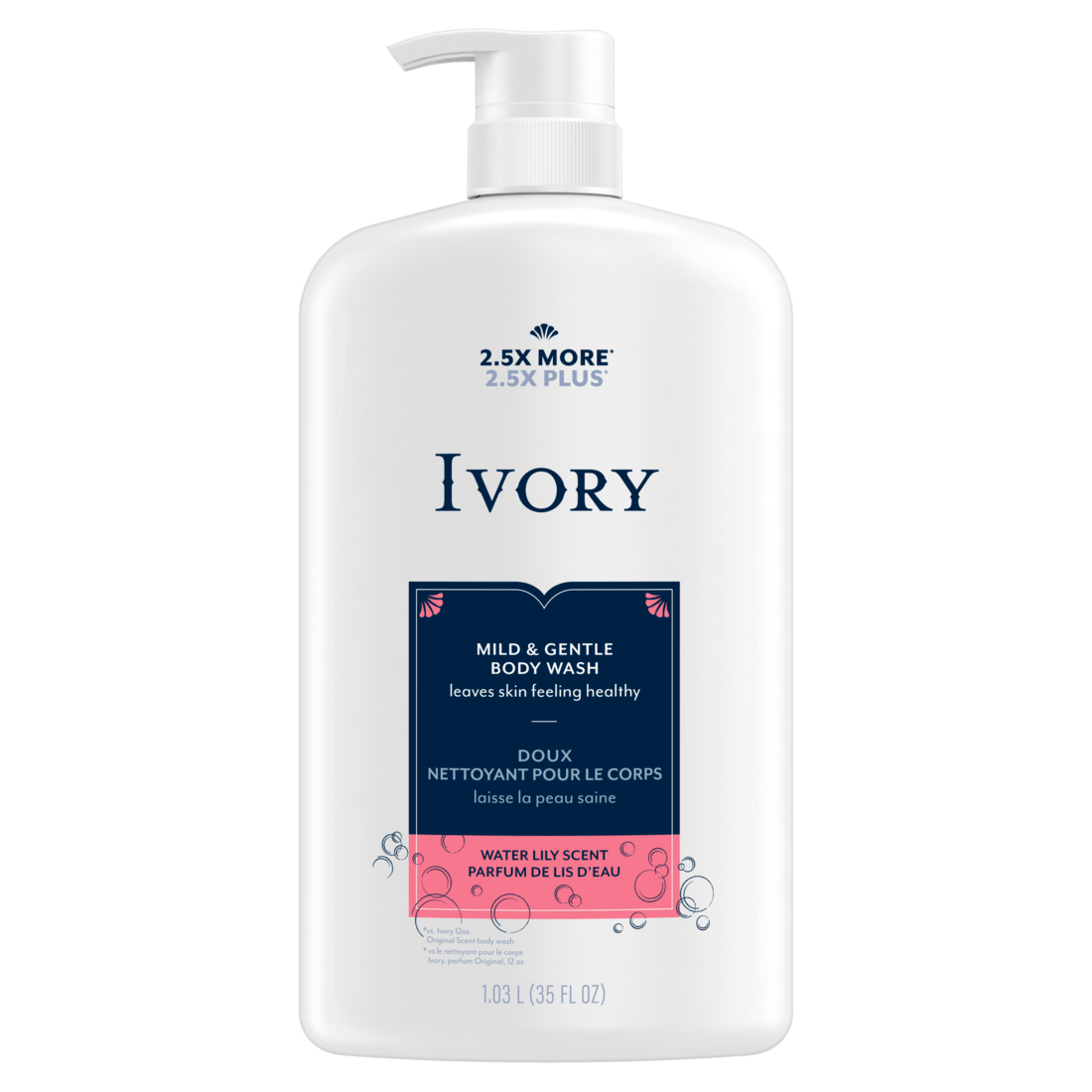 Ivory Mild & Gentle Bodywash Water Lily (1.03L) - Brandco Direct Inc