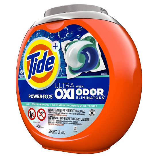 Tide Pods Ultra Oxi Odr Eliminators 32ct(1.54kg) - Brandco Direct Inc