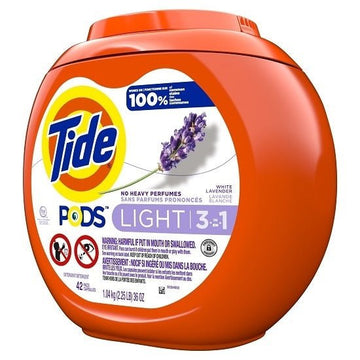 Tide Pods Light 3in1 White Lavender 42ct (1.04kg) - Brandco Direct Inc