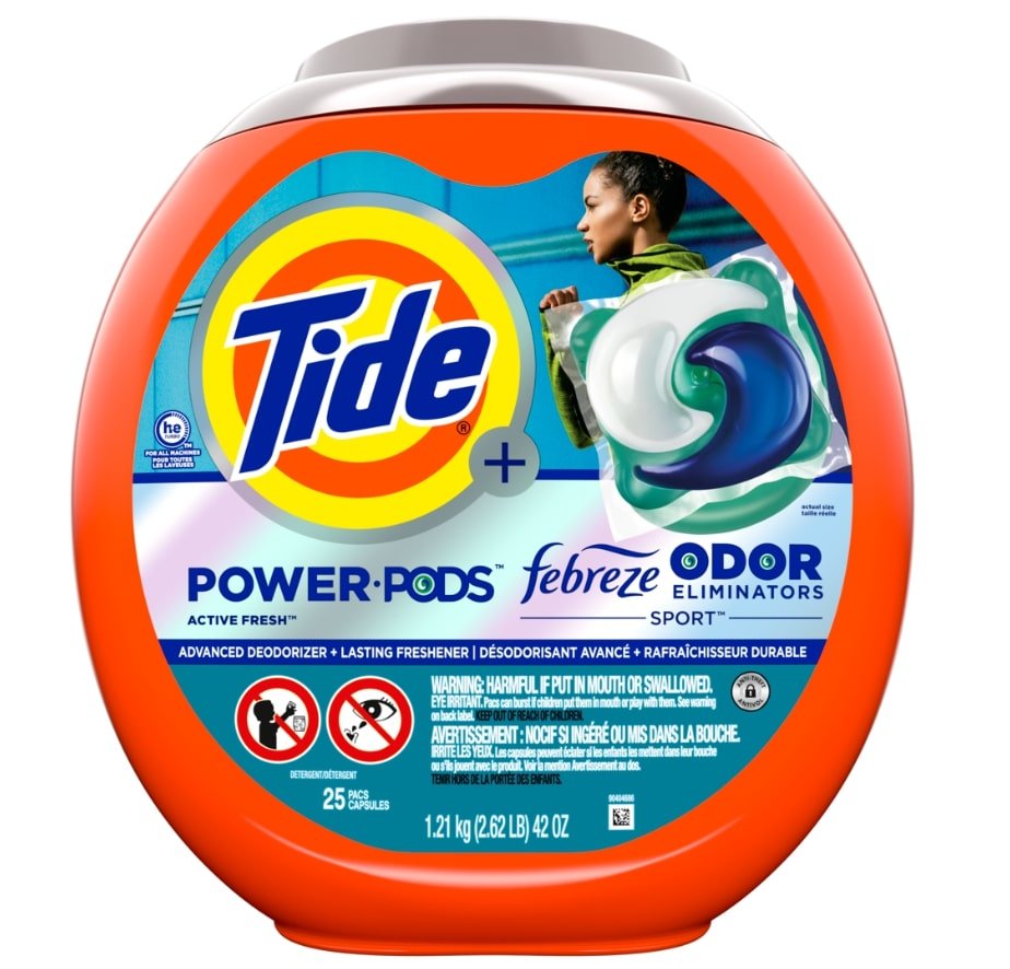 Tide Pods Febreze Sport Active Febreze 25ct(1.21Kg) - Brandco Direct Inc