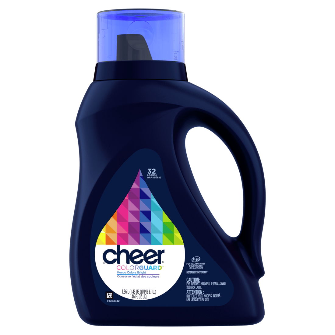 Cheer Colorguard Liquid Laundry Detergent 32 Loads (1.36L) - Brandco Direct Inc