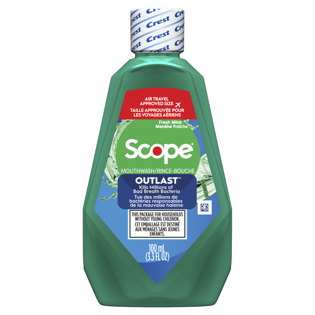 Crest Scope Mounthwash Outlast Fresh Mint(100ml) - Brandco Direct Inc