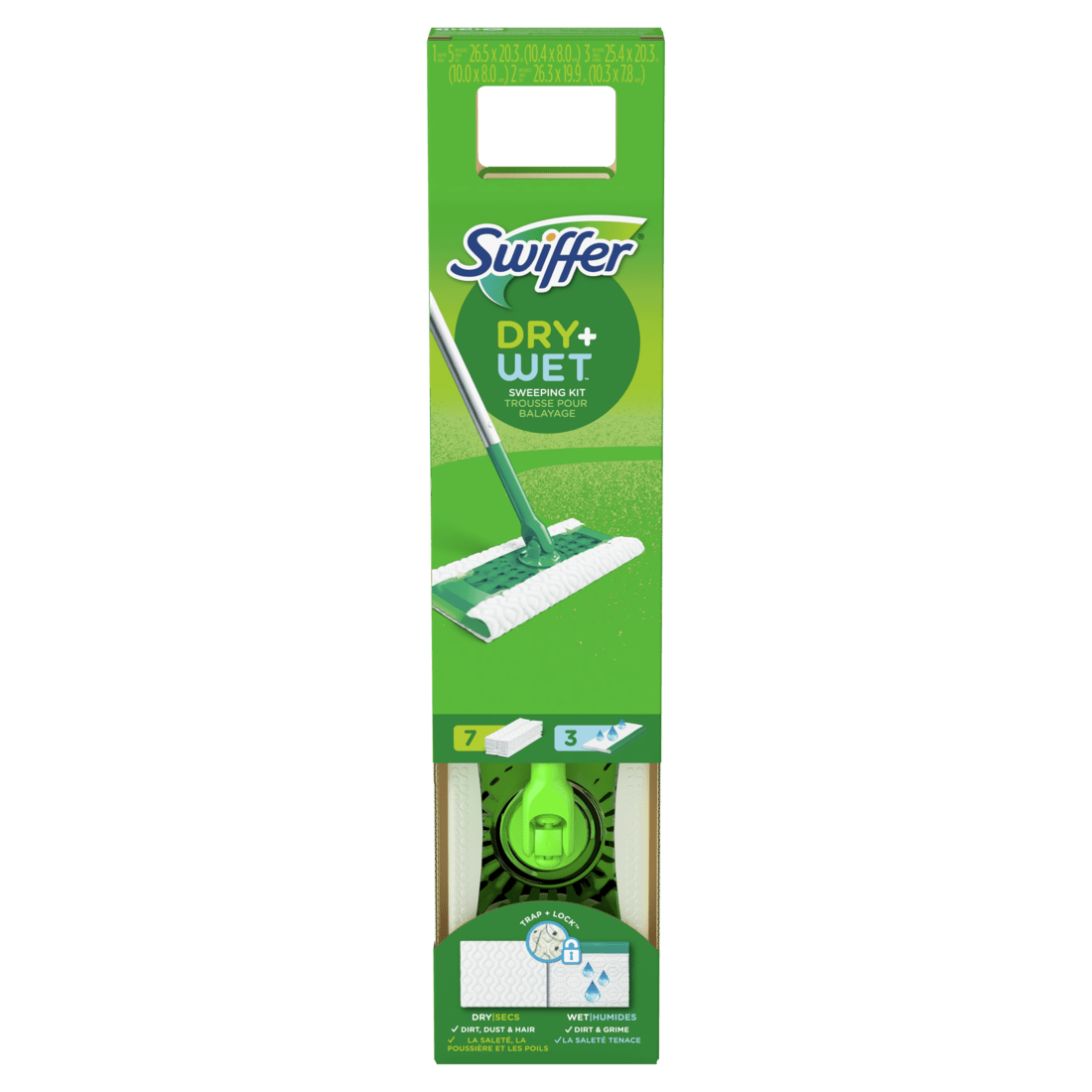 Swiffer Dry+Wet Sweeping Kit Clothes(7 Dry+3 Wet) - Brandco Direct Inc