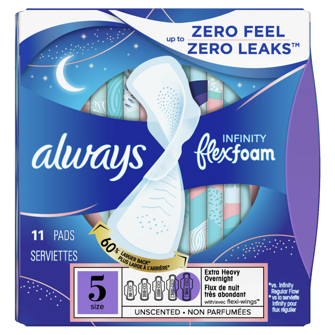 Always Infinity Flexfoam Heavy Size 5 Unscented (11ct) - Brandco Direct Inc