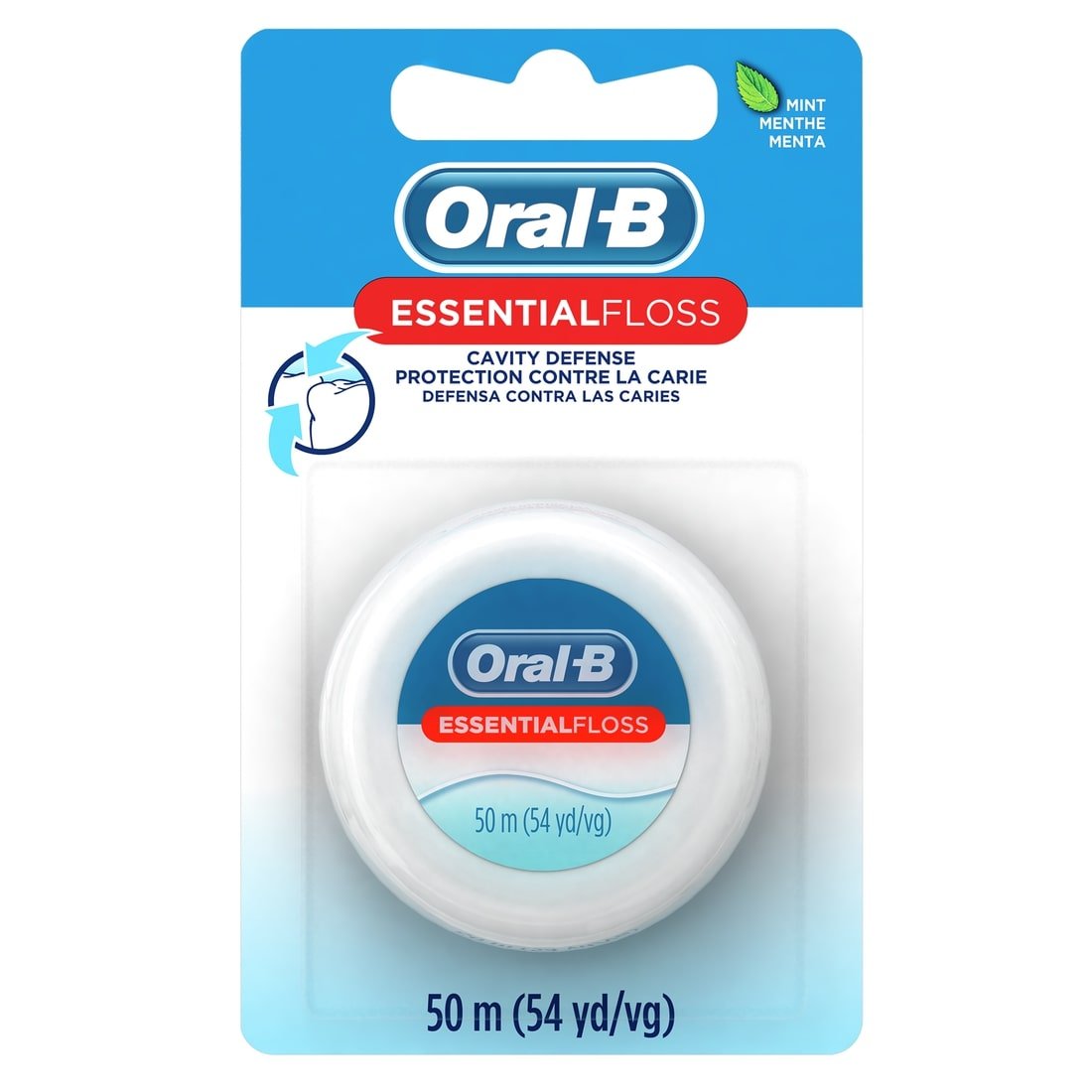 Oral - B Essential Floss Cavity Defense Mint (50m) - Brandco Direct Inc