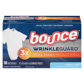Bounce Wrinkle & Outdoor Fresh Scent Sheet (50ct) - Brandco Direct Inc
