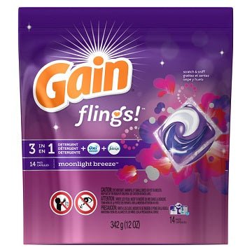 Gain Pods Flings Moonlight Breeze 14 Pacs (342g) - Brandco Direct Inc