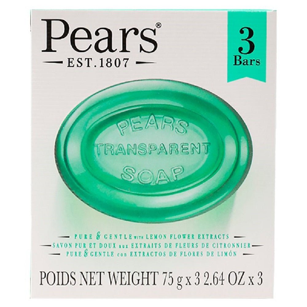 Pears Oil Clear Soap with Lemon Flower Extract (3x75g) - Brandco Direct Inc