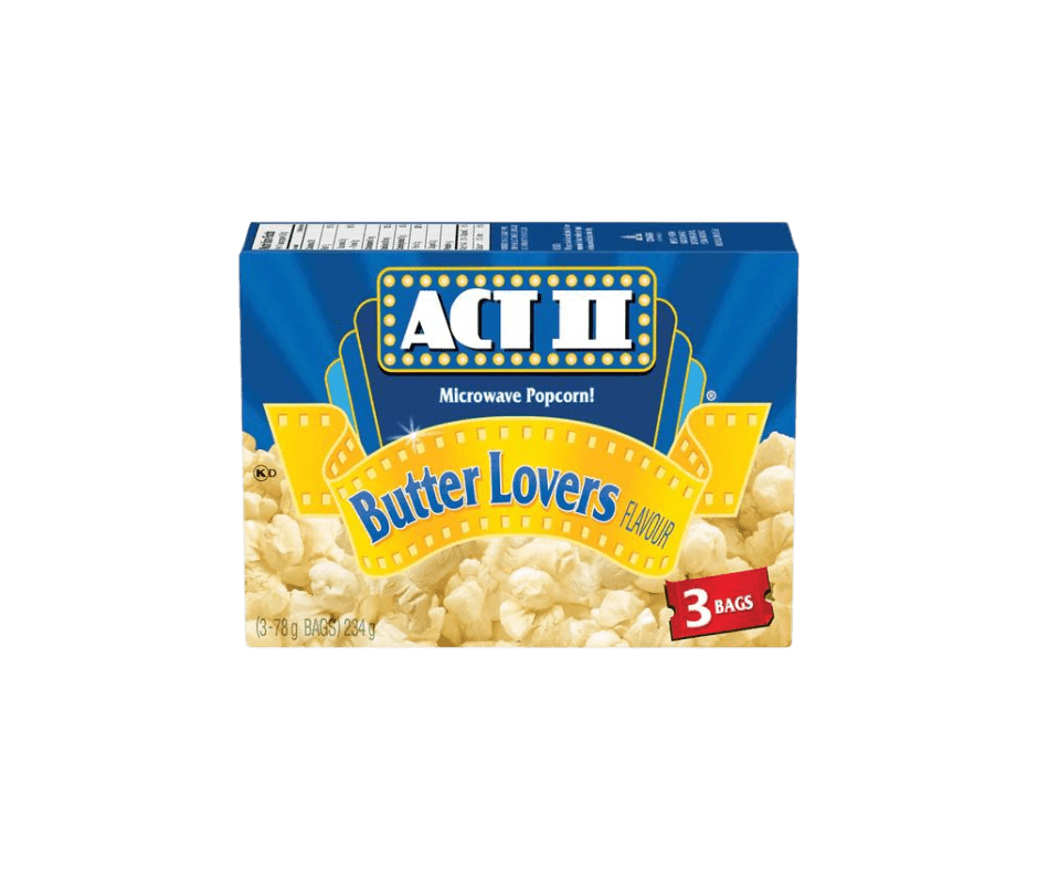 ACT II Butter Lovers Popcorn 3 Bags (234g) - Brandco Direct Inc